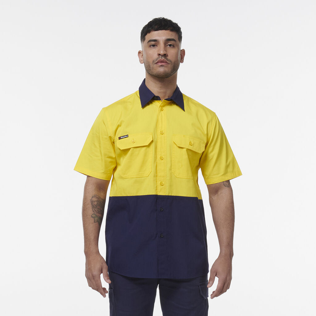 KingGee Workcool Vented Spliced Short Sleeve Shirt