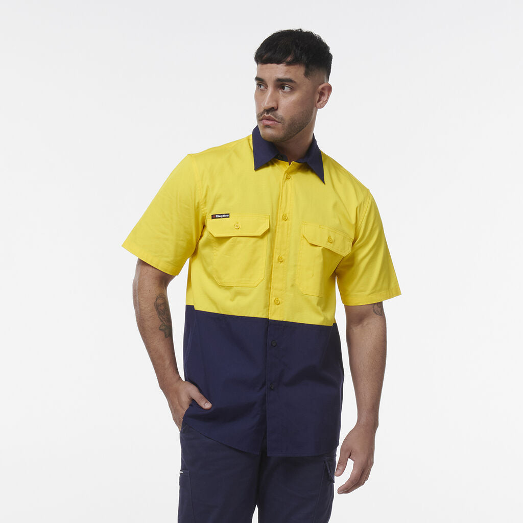 KingGee Workcool Vented Spliced Short Sleeve Shirt