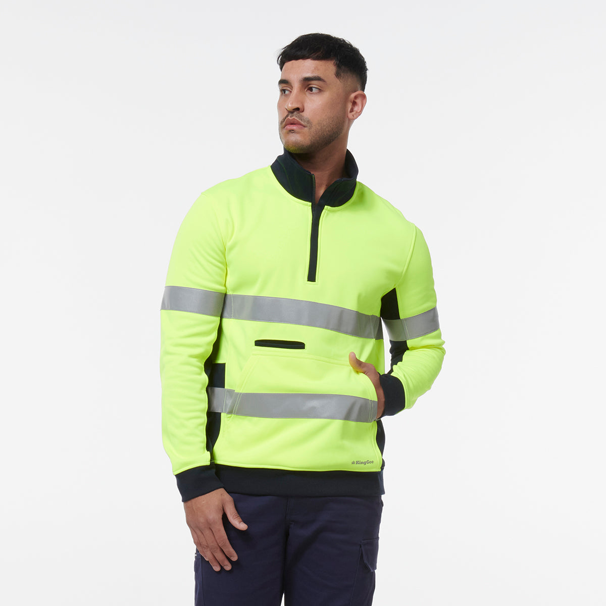 KingGee Reflective 1/4 Zip Fleece