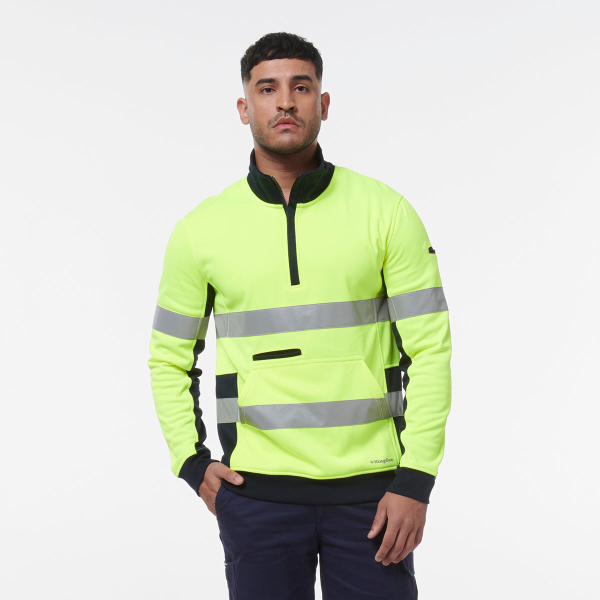 KingGee Reflective 1/4 Zip Fleece