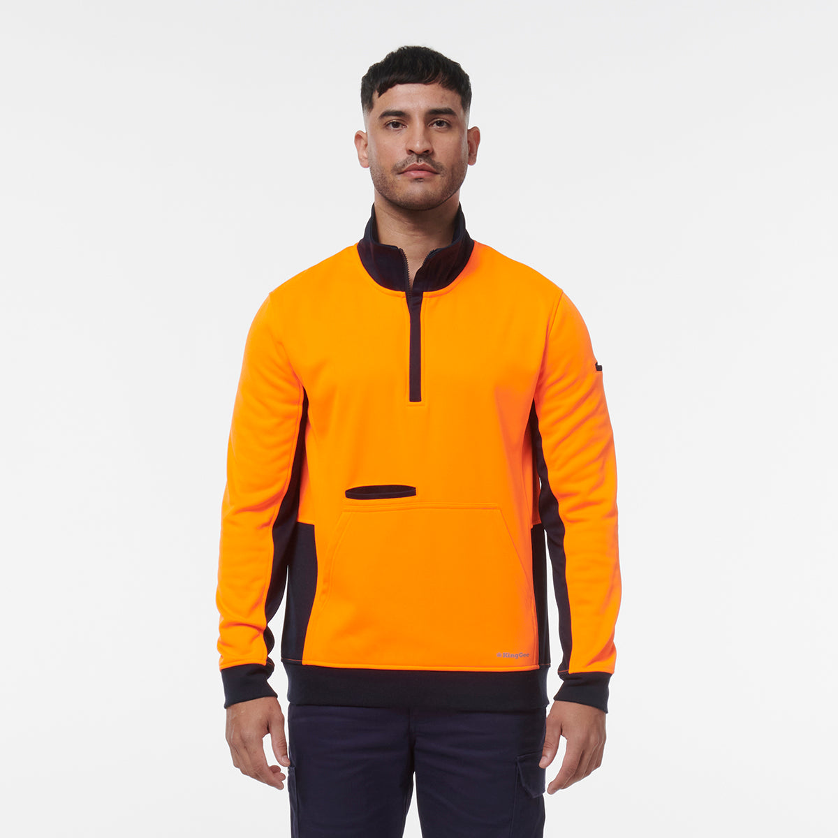 KingGee Hi Vis 1/4 Zip Fleece
