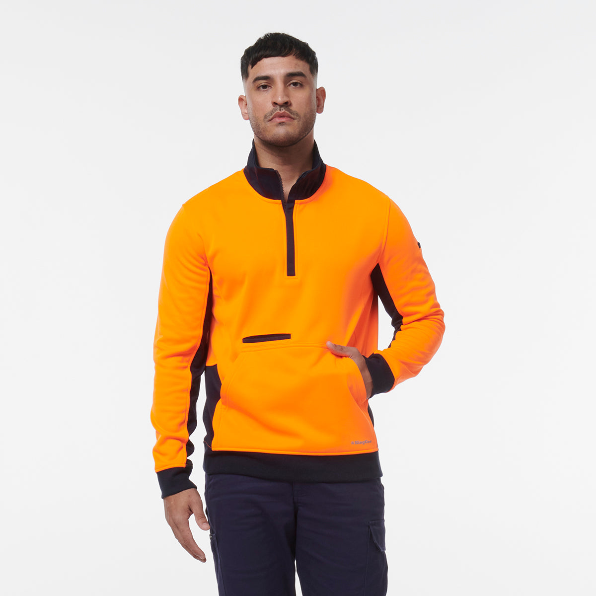 KingGee Hi Vis 1/4 Zip Fleece