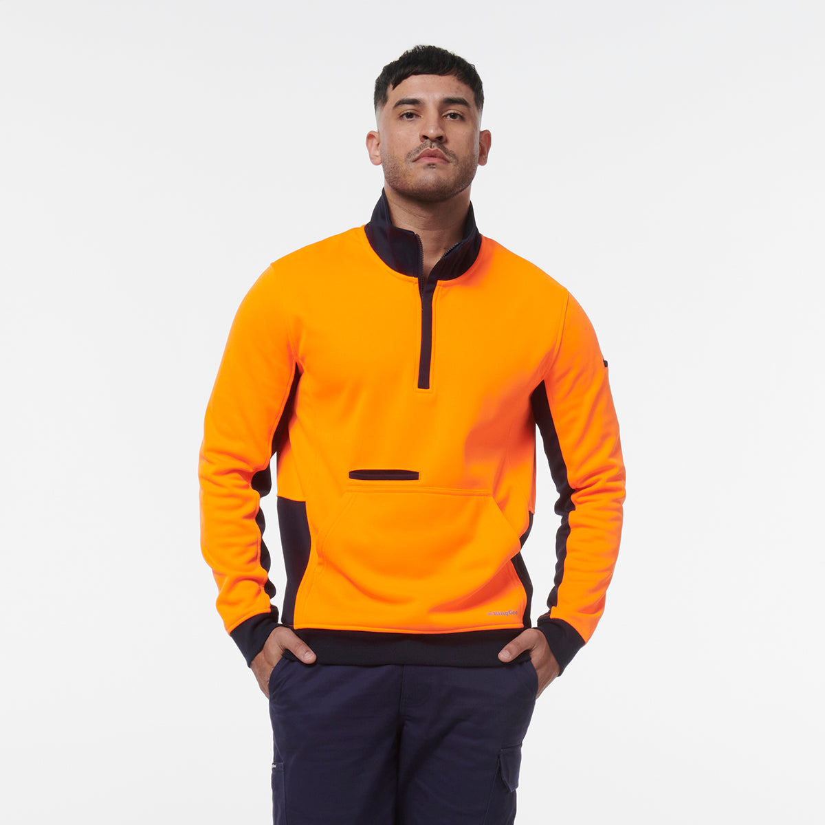 KingGee Hi Vis 1/4 Zip Fleece