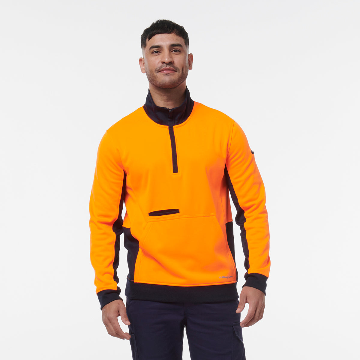 KingGee Hi Vis 1/4 Zip Fleece