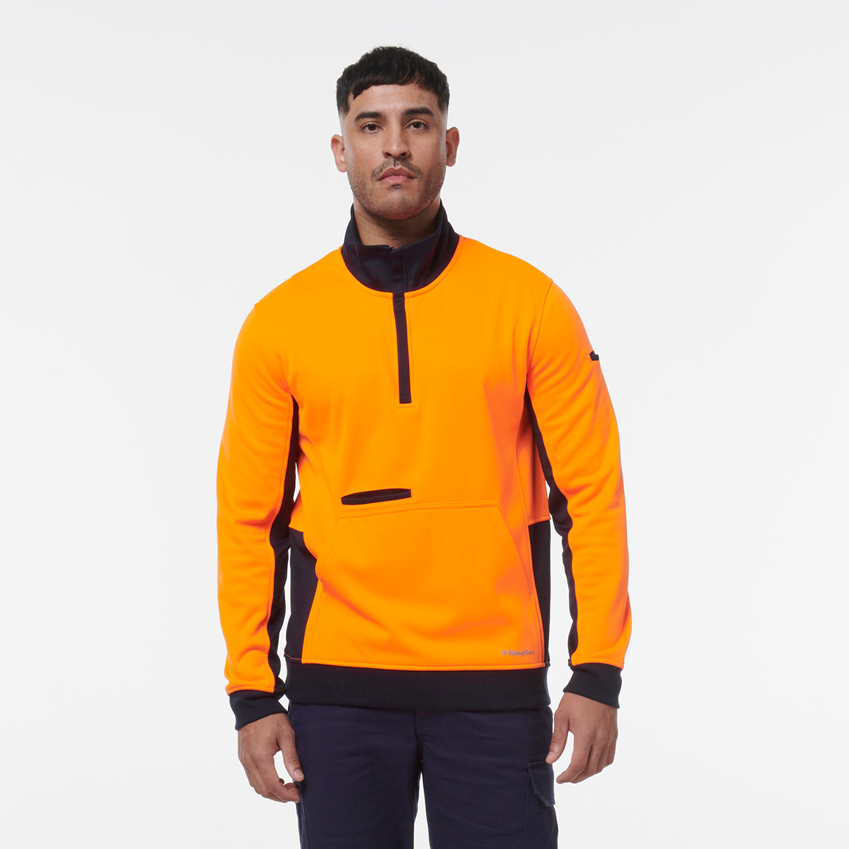 KingGee Hi Vis 1/4 Zip Fleece