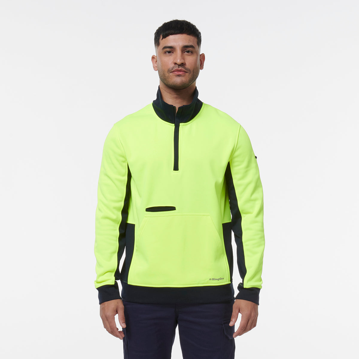 KingGee Hi Vis 1/4 Zip Fleece