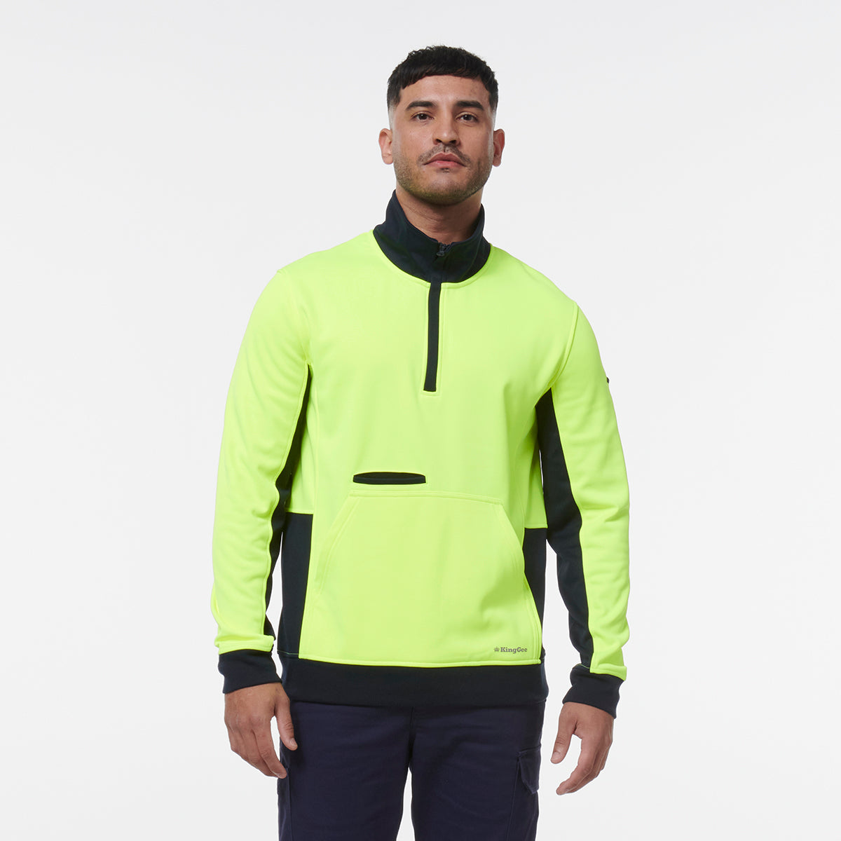 KingGee Hi Vis 1/4 Zip Fleece