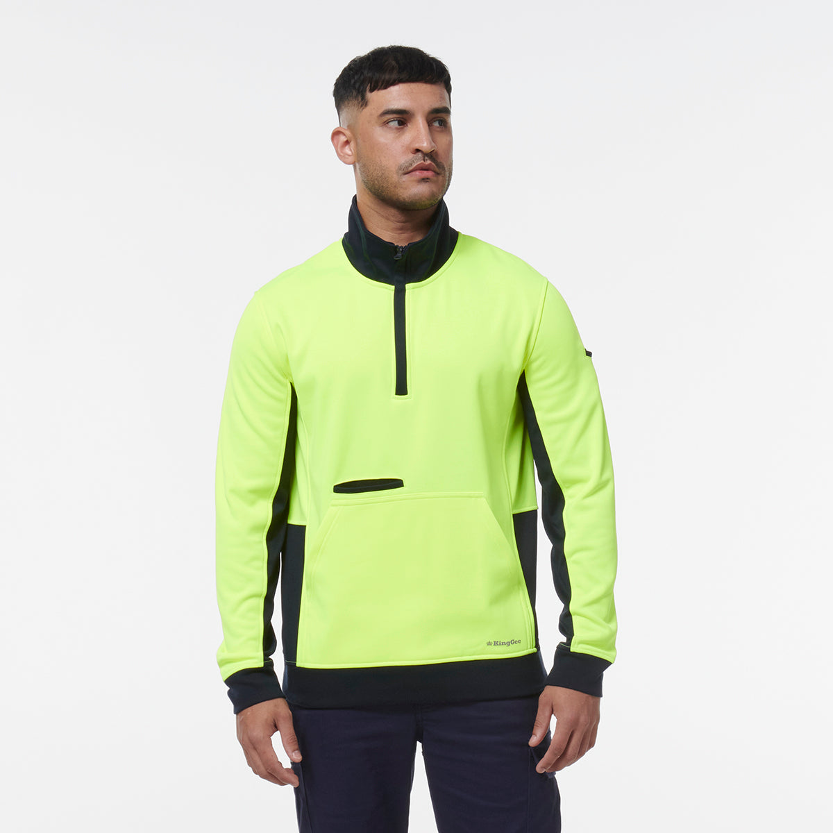 KingGee Hi Vis 1/4 Zip Fleece