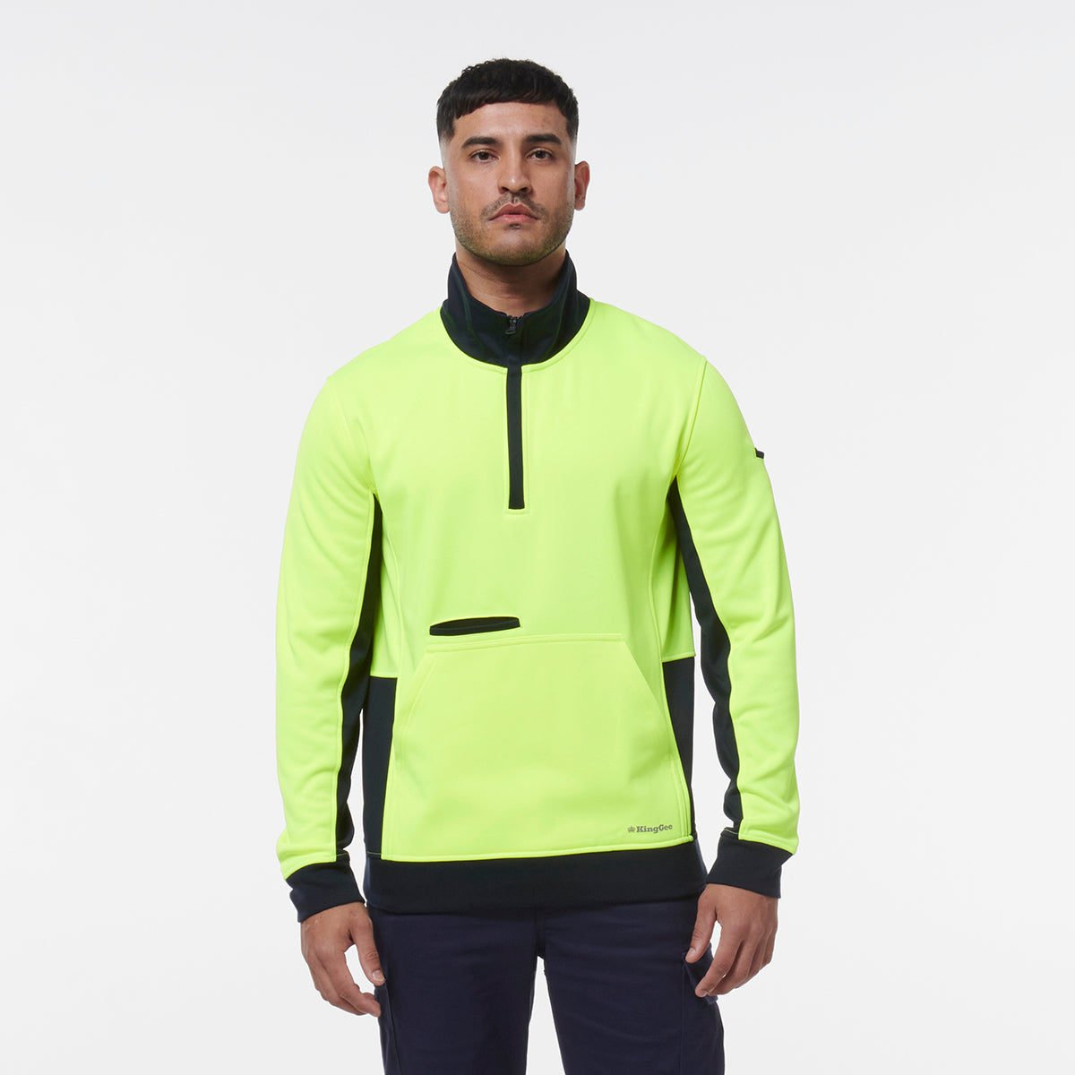 KingGee Hi Vis 1/4 Zip Fleece