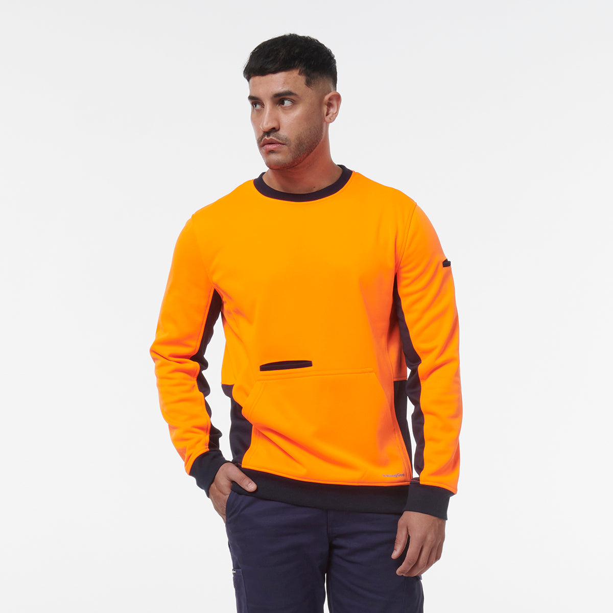 KingGee Hi Vis Crew Neck Fleece