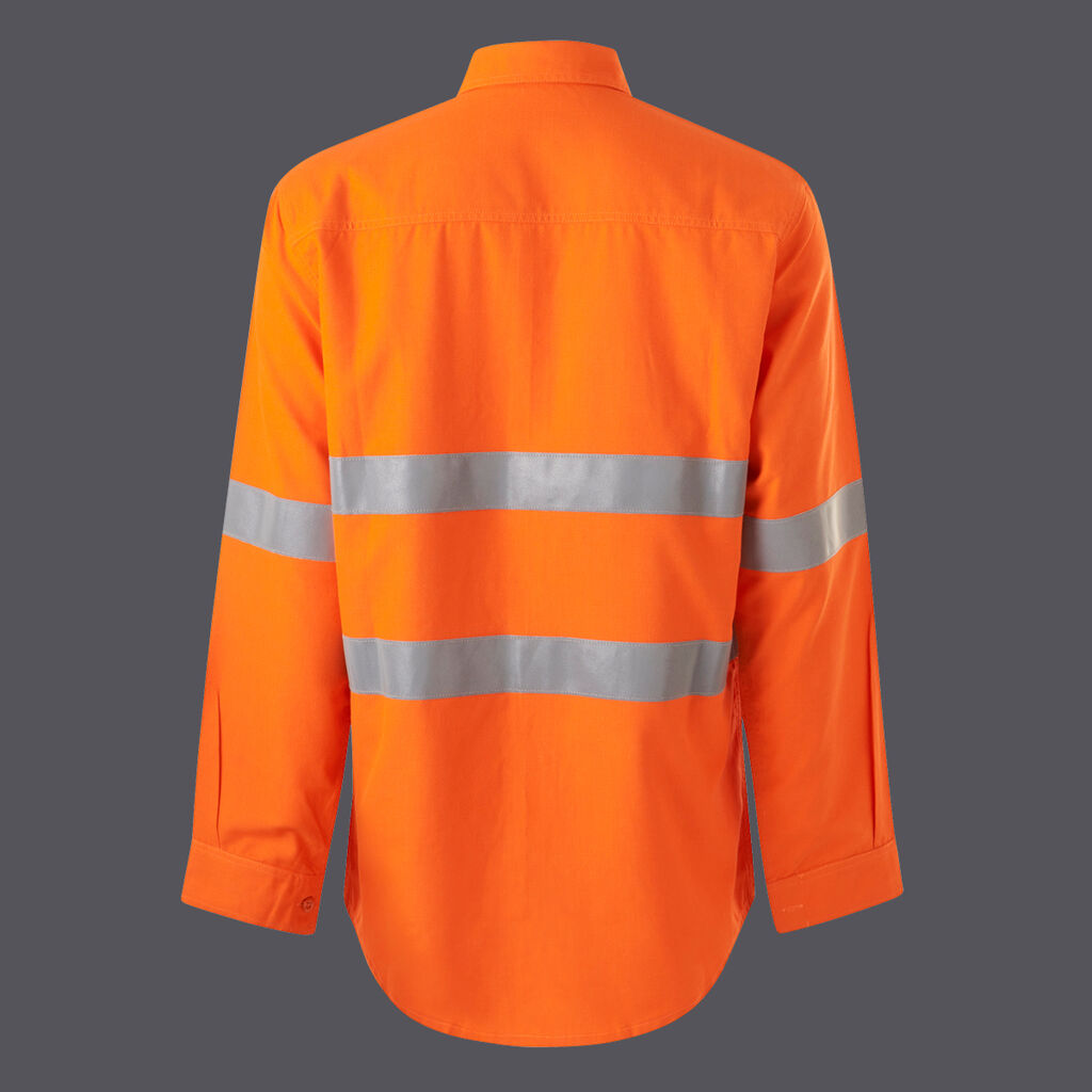 KingGee Womens Shieldtec Lenzing FR Hi-Vis Open Front Taped Shirt