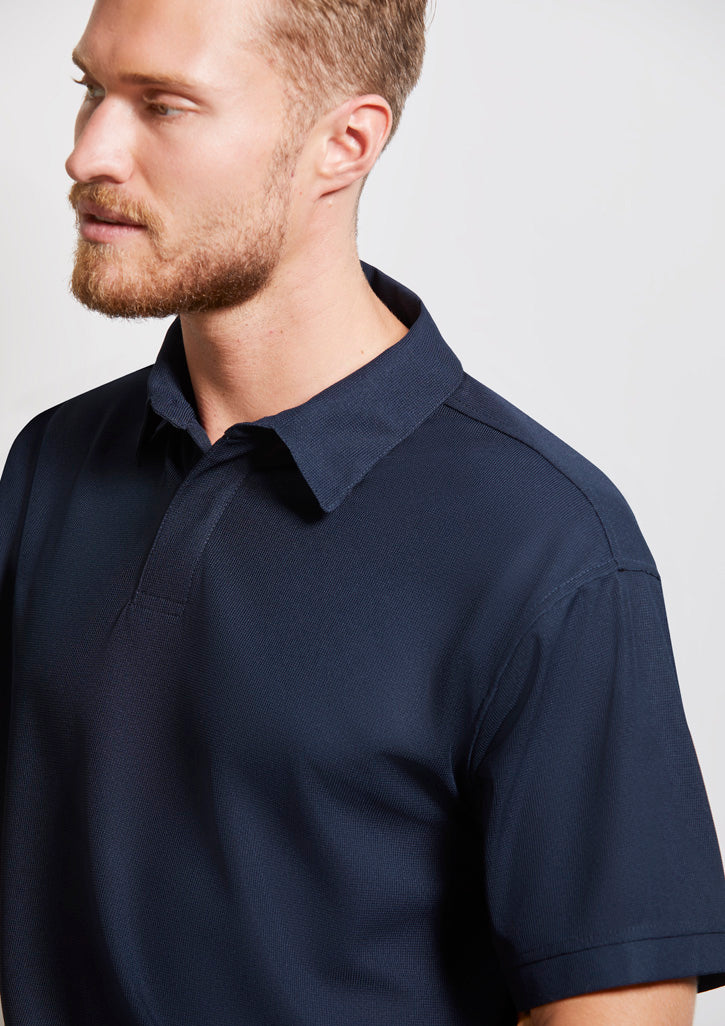 Mens Micro Waffle Short Sleeve Polo