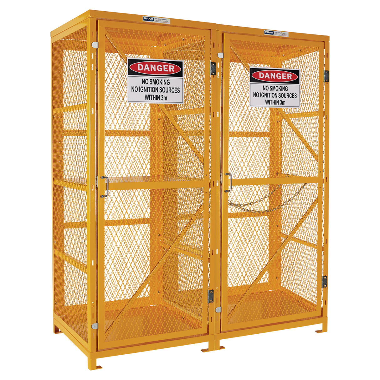 Forklift & Gas Cylinder Storage Cage. 3 Storage Levels Up To 8 Forklift & 9 G-Sized Cylinders