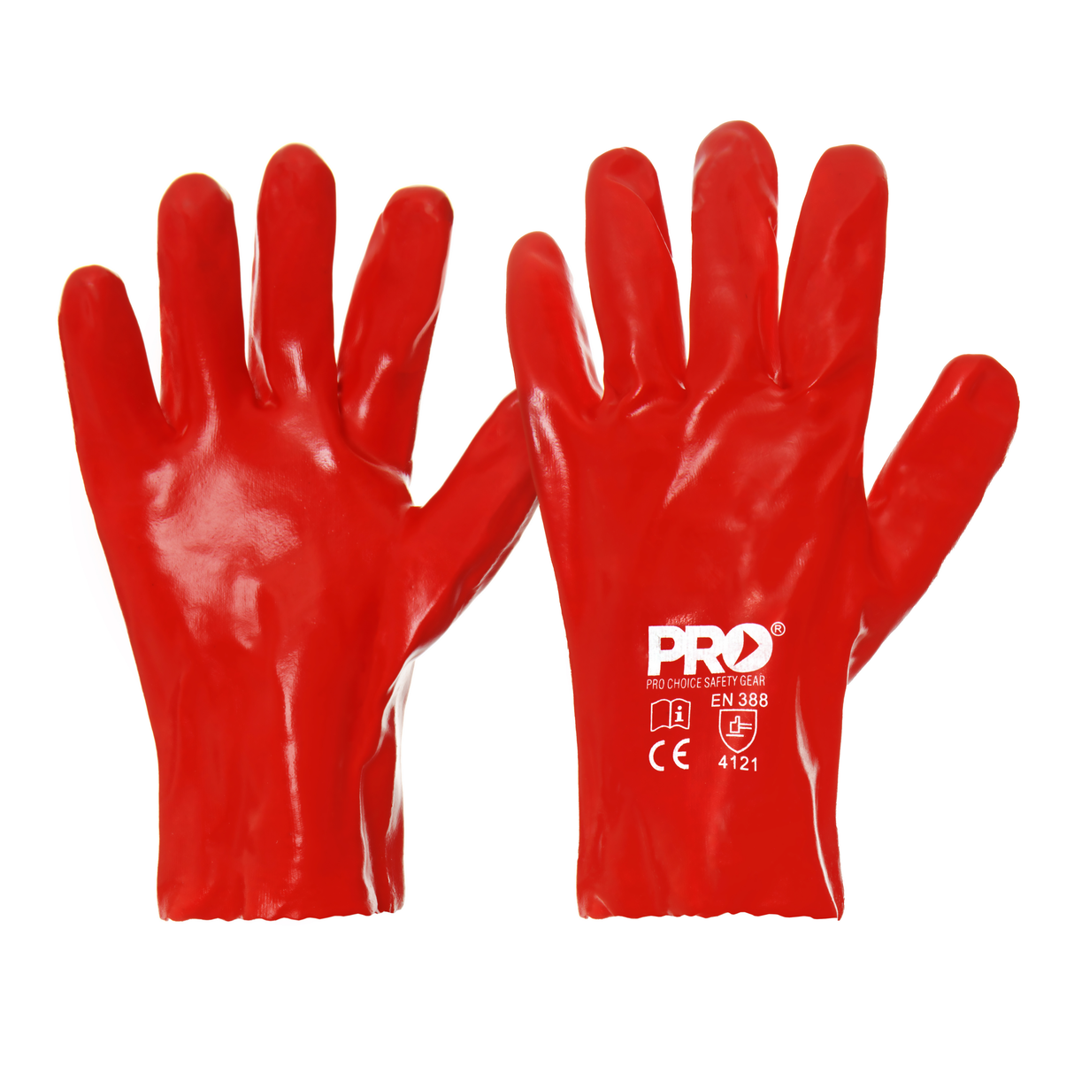 27cm Red PVC Gloves (12 Pair)