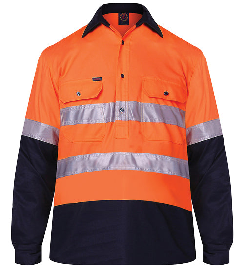 Vented Closed Front Two Tone L/W L/S 50mm Reflective Tape