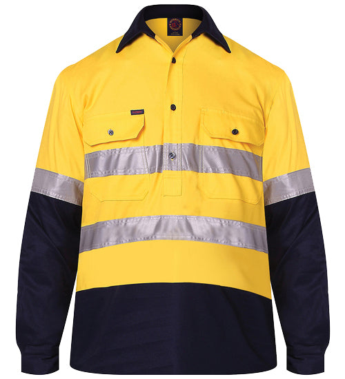 Vented Closed Front Two Tone L/W L/S 50mm Reflective Tape