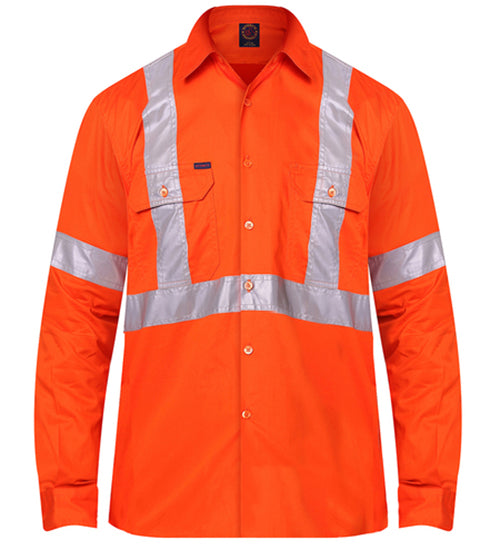 Vented Open Front L/S 50mm Tape "X" Design