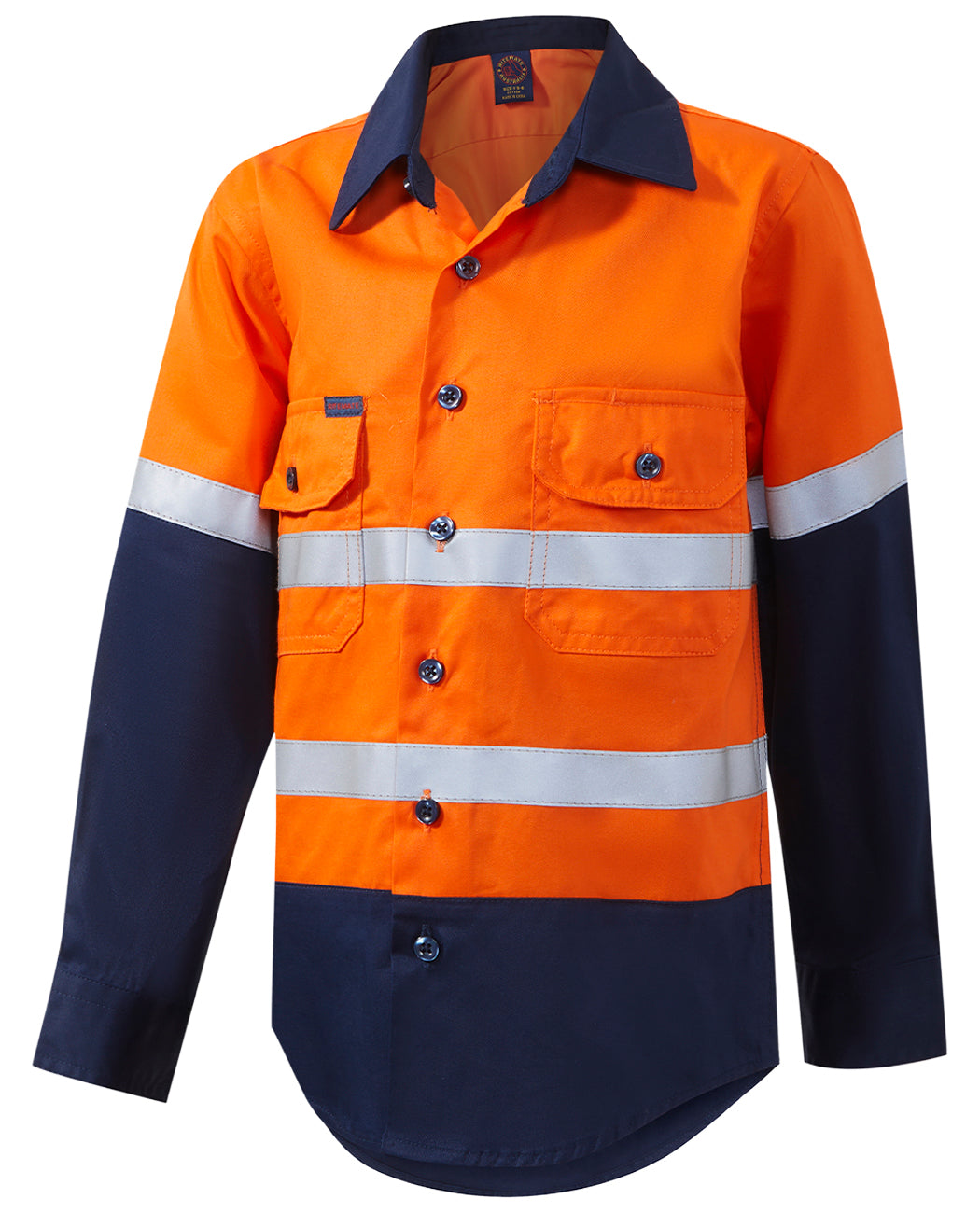 Kids 2 Tone Open Front Shirt With Tape