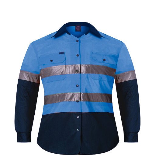 Kids Two Tone Open Front Shirt With Tape