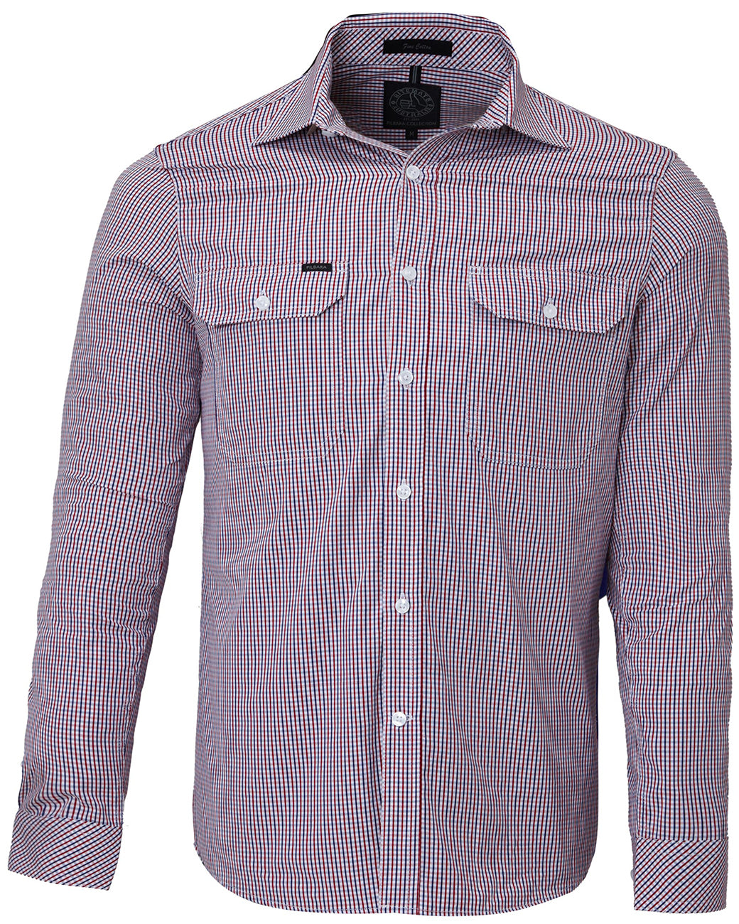 Pilbara Men's L/S Shirt, Double Pockets