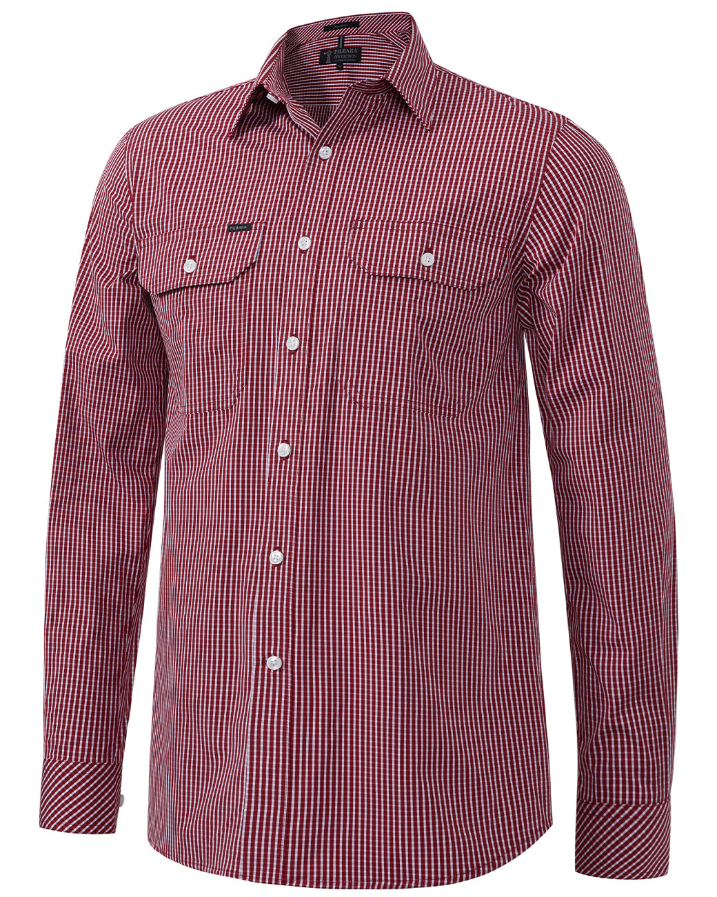 Pilbara Men's L/S Shirt, Double Pockets