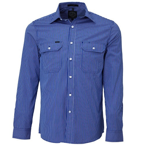Pilbara Men's L/S Shirt, Double Pockets