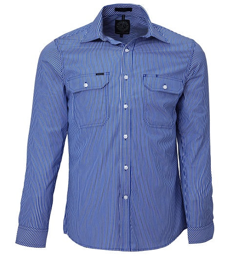 Pilbara Men's L/S Shirt, Double Pockets