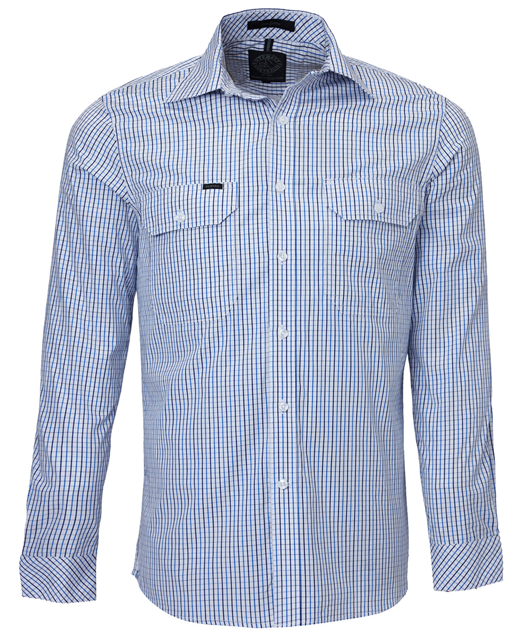 Pilbara Men's L/S Shirt, Double Pockets