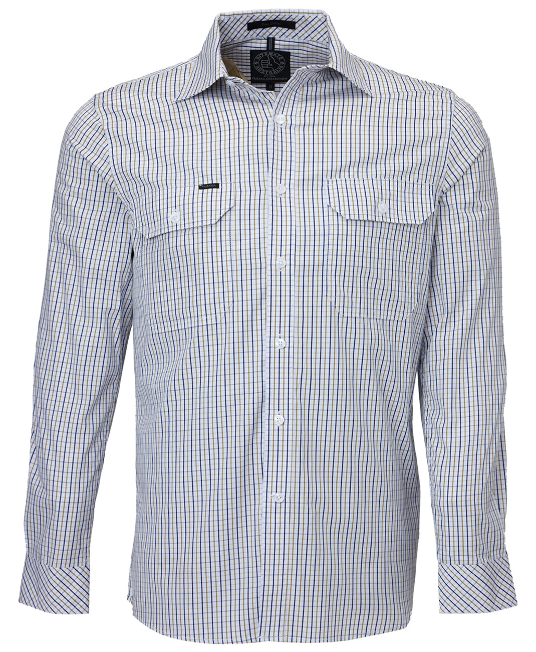 Pilbara Men's L/S Shirt, Double Pockets