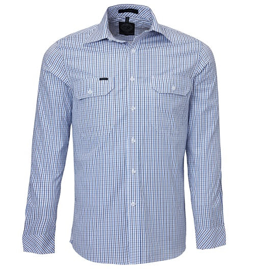 Pilbara Men's L/S Shirt, Double Pockets