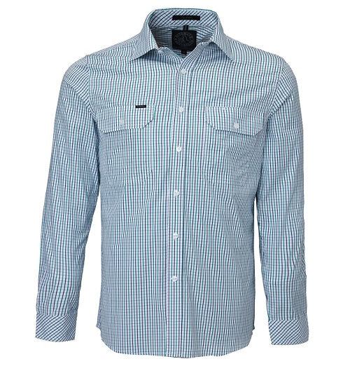 Pilbara Men's L/S Shirt, Double Pockets
