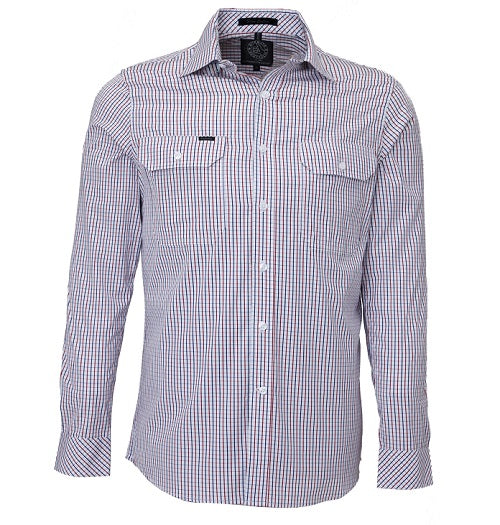 Pilbara Men's L/S Shirt, Double Pockets