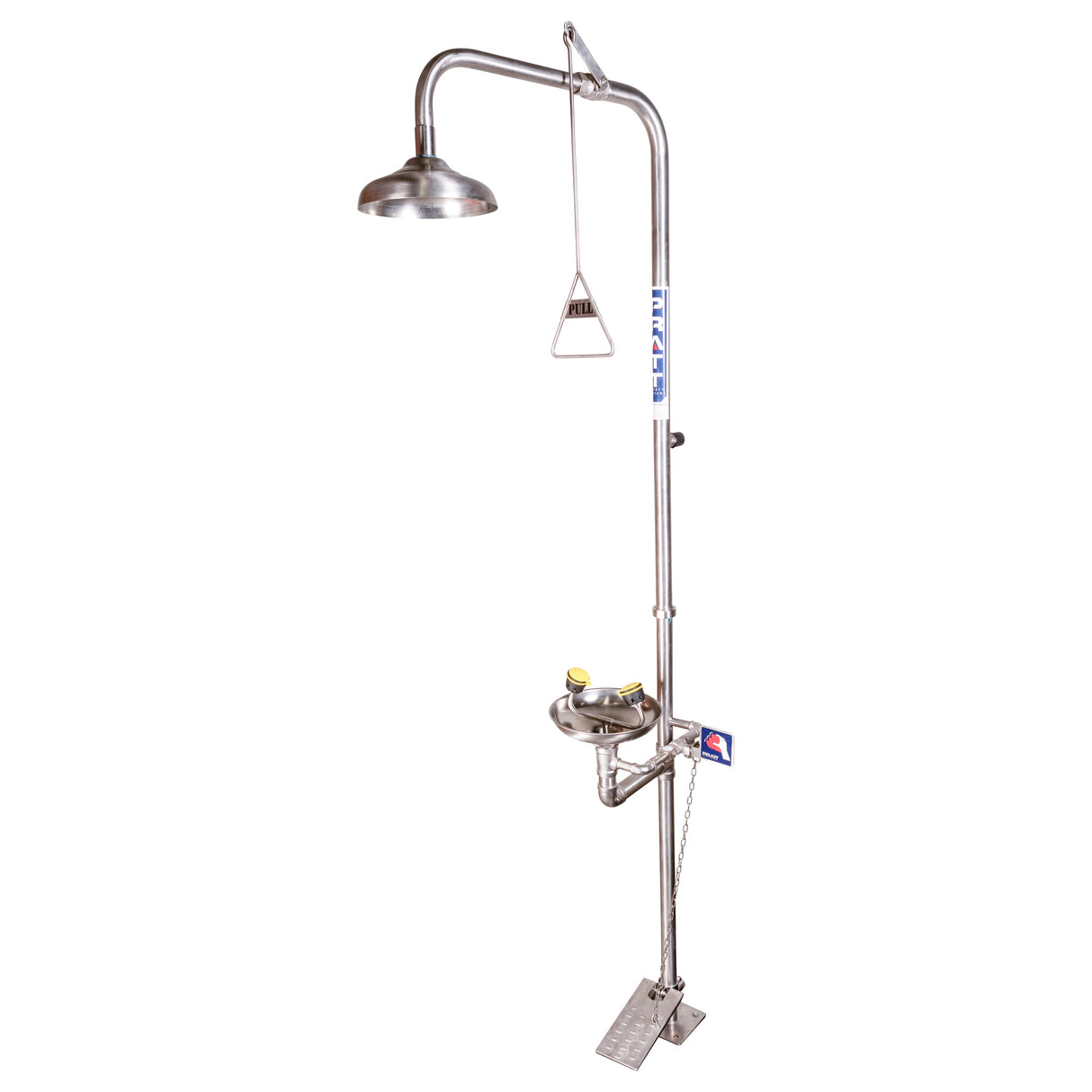 Combination 316Ss Shower And Eye Wash With Bowl & Foot Treadle