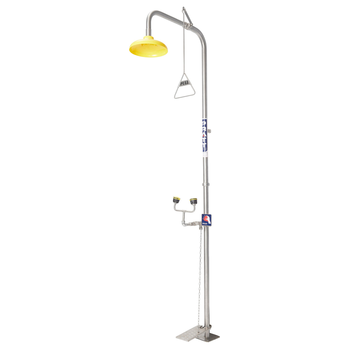 Combination Shower With Eye Wash - No Bowl With Foot Treadle