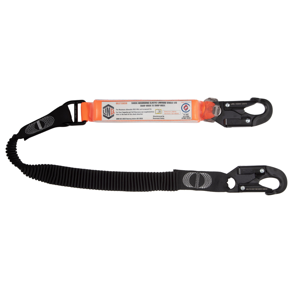 Elite Single Leg Elasticated Lanyard With Hardware Sn X2