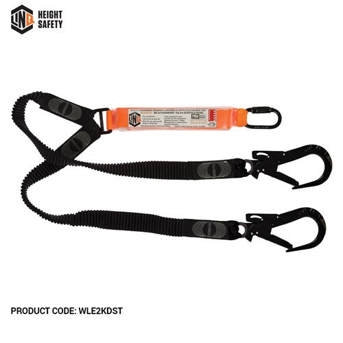 Elite Double Leg Elasticated Lanyard With Hardware Kd & St X2