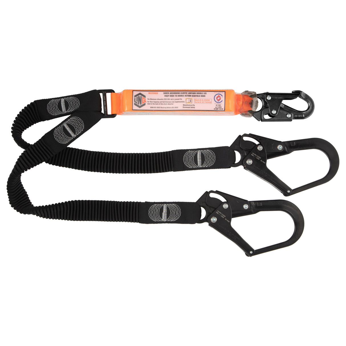 Elite Double Leg Elasticated Lanyard With Hardware Sn & Sd X2
