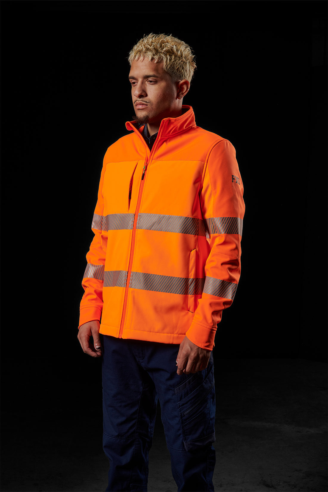 Hi-Vis Taped Soft Shell Work Jacket