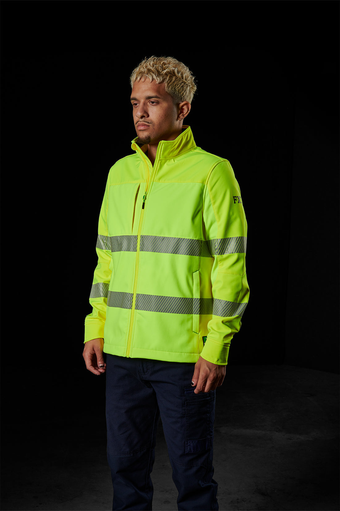 Hi-Vis Taped Soft Shell Work Jacket