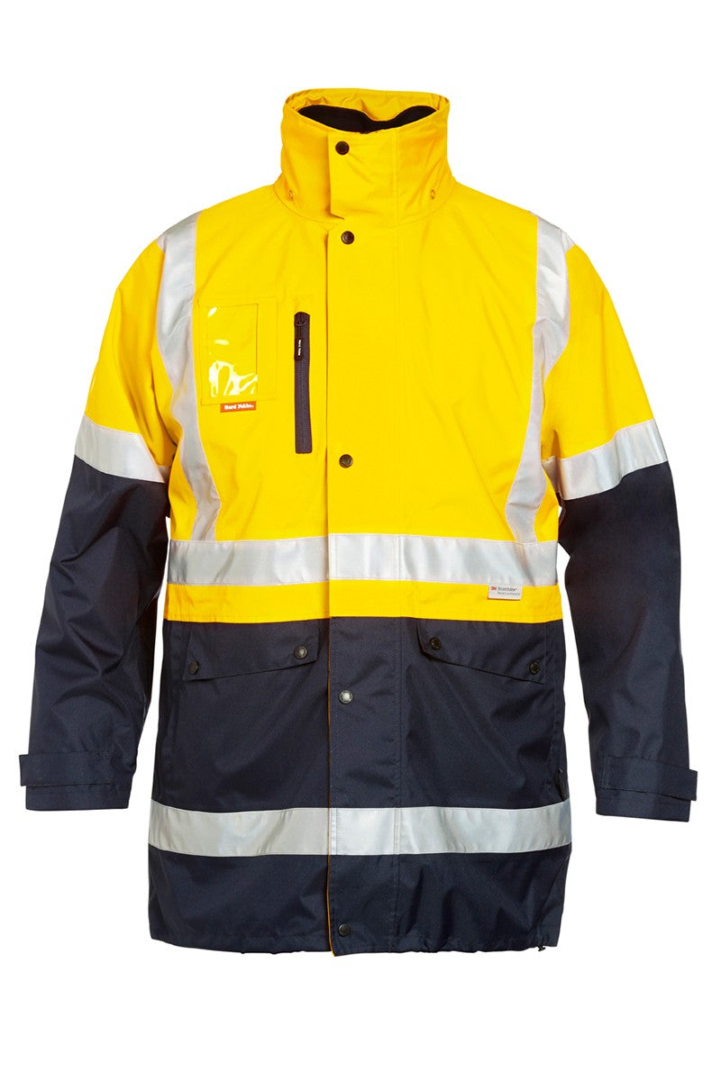 Hard Yakka Foundations Hi-Visibility 4 In 1 Two Tone Jacket With Tape