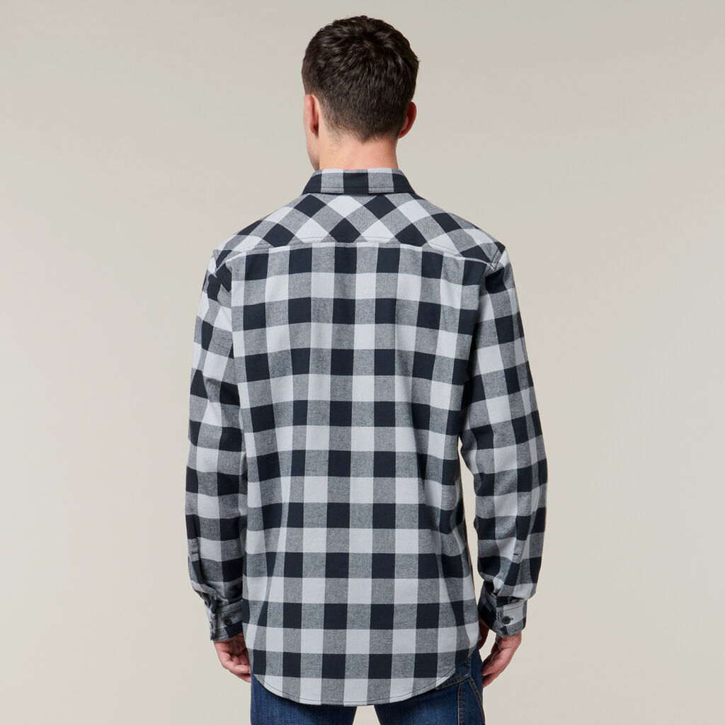Hard Yakka Foundations Check Flannel Long Sleeve Shirt