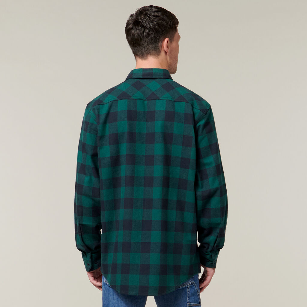 Hard Yakka Foundations Check Flannel Long Sleeve Shirt