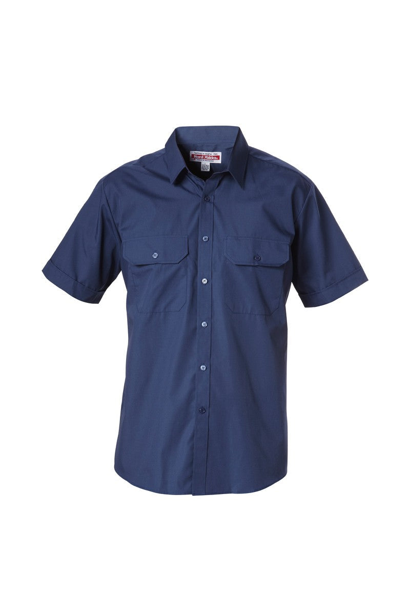 Hard Yakka Foundations Poly Cotton Permanent Press Short Sleeve Shirt