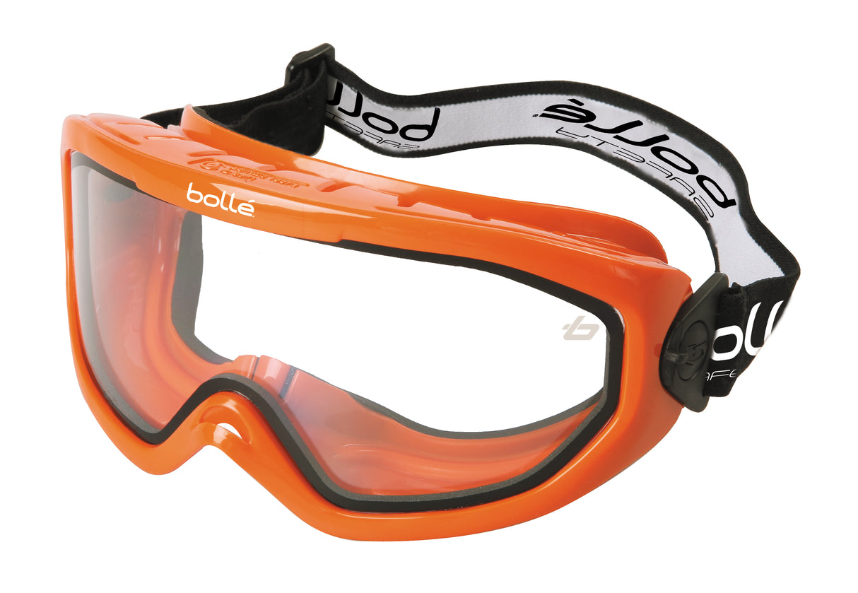 BLAST DUO Orange PVC Frame AS/AF Clear Lens - Seal (No Vents) - With SBR Foam