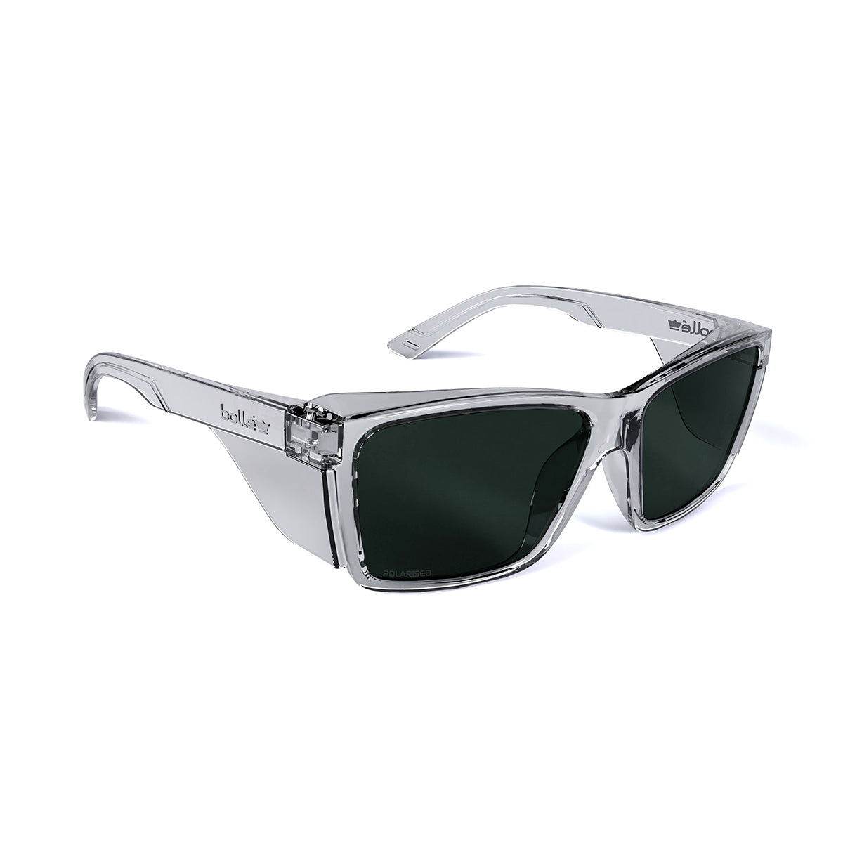STKS 420 - Smoke Polarized PC Lens - AS - Crystal PC Temples/Frame