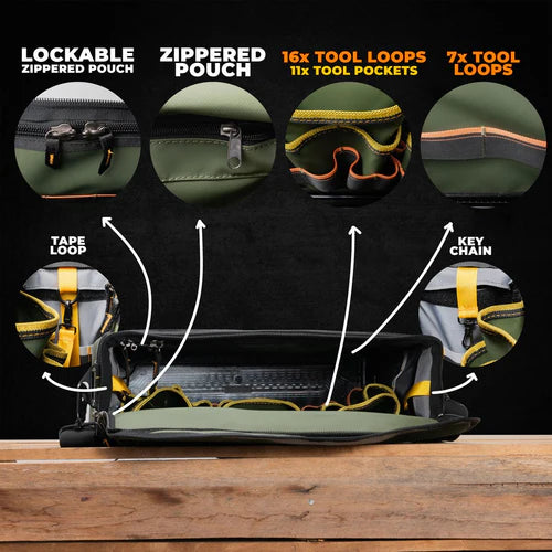 Deluxe PVC Hard Base Tool Bag - Medium