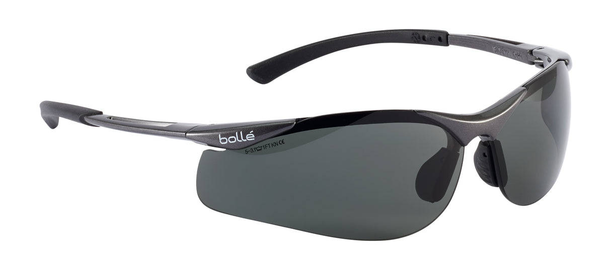 CONTOUR Dark Gun Frame (Grey) Polarised Lens - Soft Drawstring Pouch