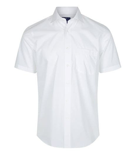 Mens Poplin Shirt Short Slv