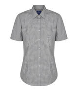 Womens Gingham Shirt Short Slv
