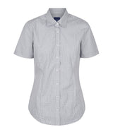 Womens Gingham Shirt Short Slv